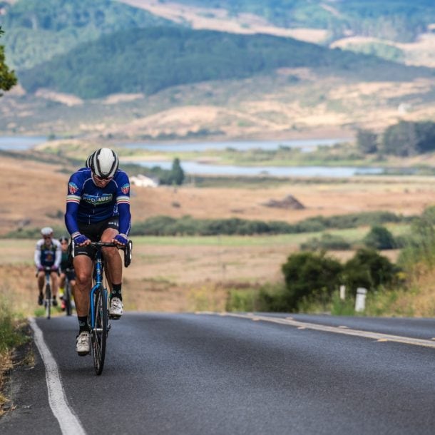 cyclist on road at daytime